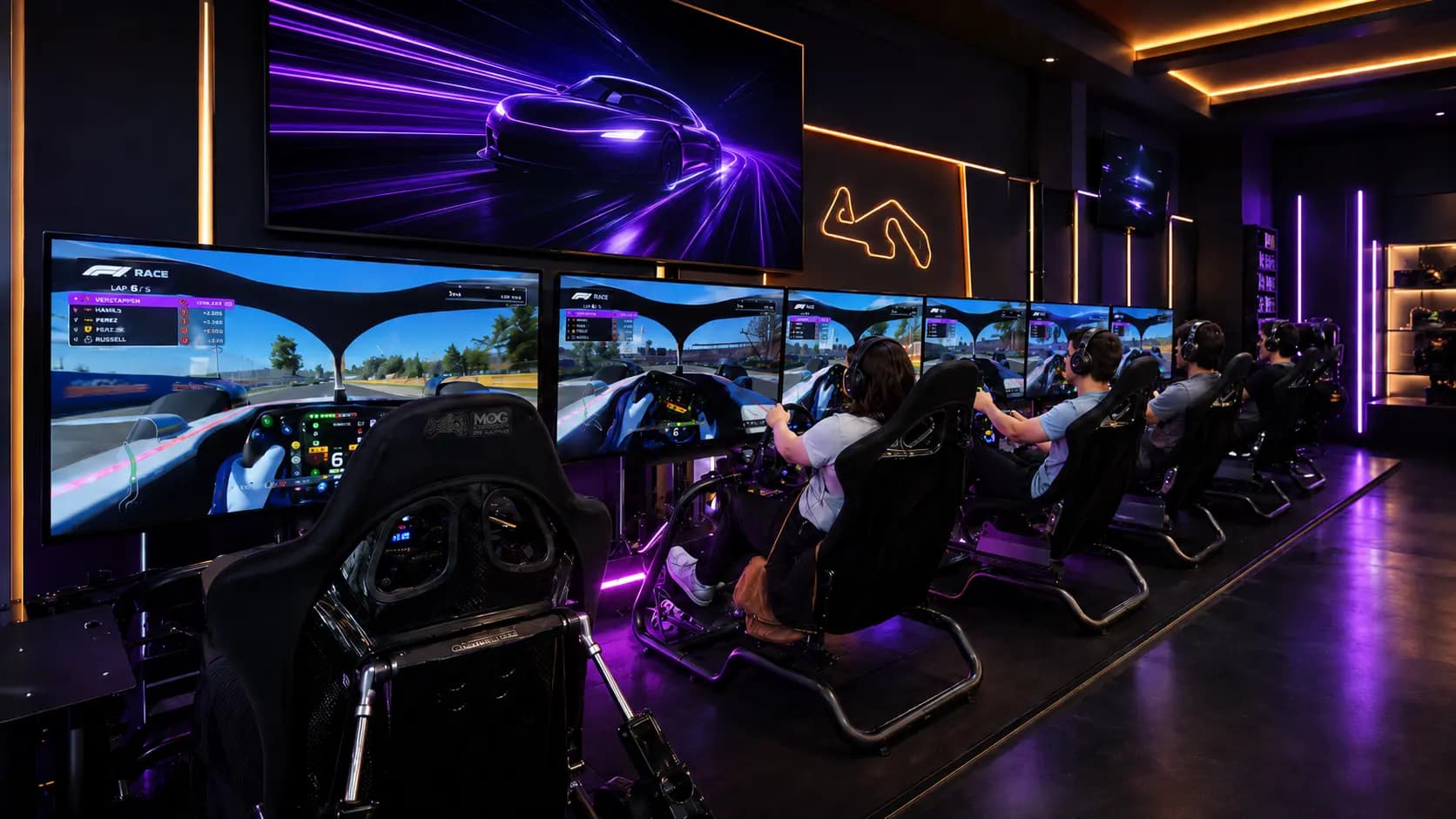 Simuladores de autos de la Zona Gamer de Formula Kart